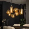 WoonStijl Hanglamp 4+3 stripe glass horizontal