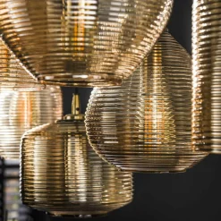WoonStijl Hanglamp 4+3 stripe glass horizontal