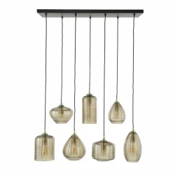 WoonStijl Hanglamp 4+3 stripe glass horizontal