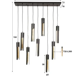 WoonStijl Hanglamp 5+4 tube Discount