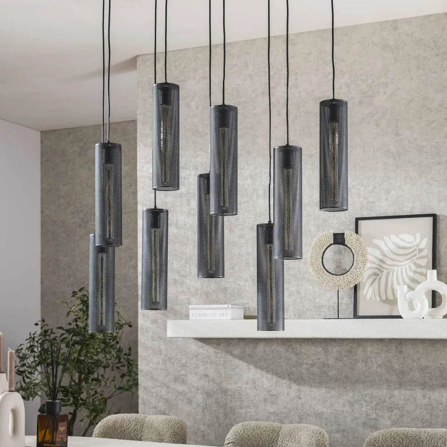 WoonStijl Hanglamp 5+4 tube mesh Discount