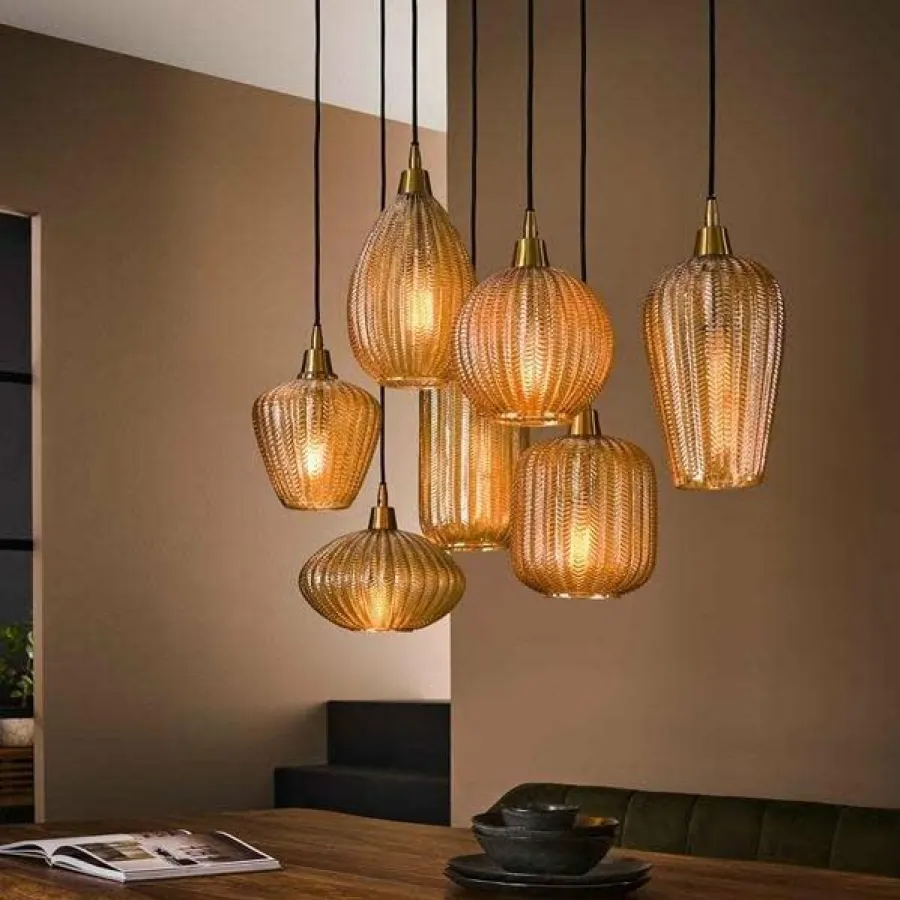 WoonStijl Hanglamp 4+3 V-shape pattern mix Best