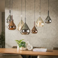 WoonStijl Hanglamp 4+3 wings mix glass