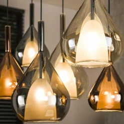 WoonStijl Hanglamp 4+3 wings mix glass