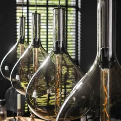 WoonStijl Hanglamp Drop smoke glass met 4 lampen Sale