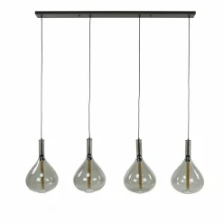 WoonStijl Hanglamp Drop smoke glass met 4 lampen Sale
