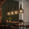 WoonStijl Hanglamp 4L armor kegel / Zwart bruin Best