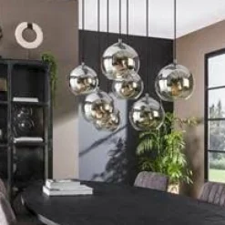 WoonStijl Hanglamp 4+3L bubble shaded