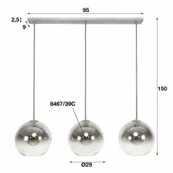 WoonStijl Hanglamp 3L bubble shaded Discount