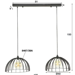 WoonStijl Hanglamp 2L capitol New