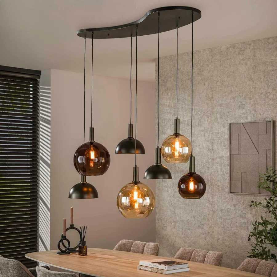 WoonStijl Hanglamp 4+3L Cluster Best