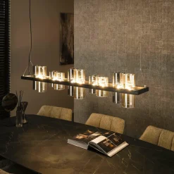 WoonStijl Hanglamp 10L cylinder mixed glass Hot