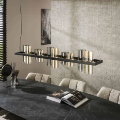 WoonStijl Hanglamp 10L cylinder mixed glass Hot