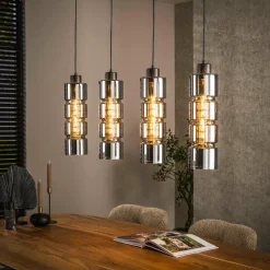 WoonStijl Hanglamp 4L cylinder glas Hot