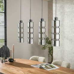 WoonStijl Hanglamp 4L cylinder glas Hot