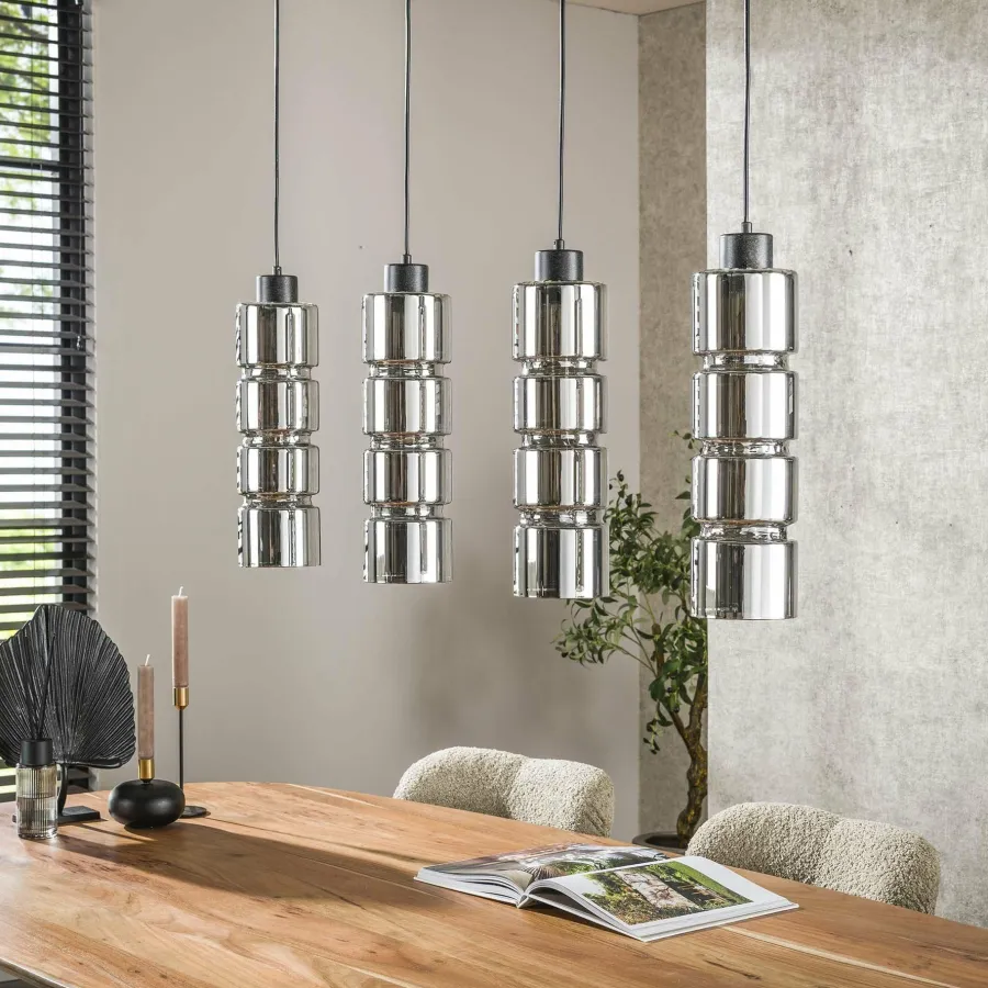 WoonStijl Hanglamp 4L cylinder glas Hot