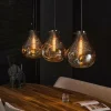 WoonStijl Hanglamp 3L dent glass Hot