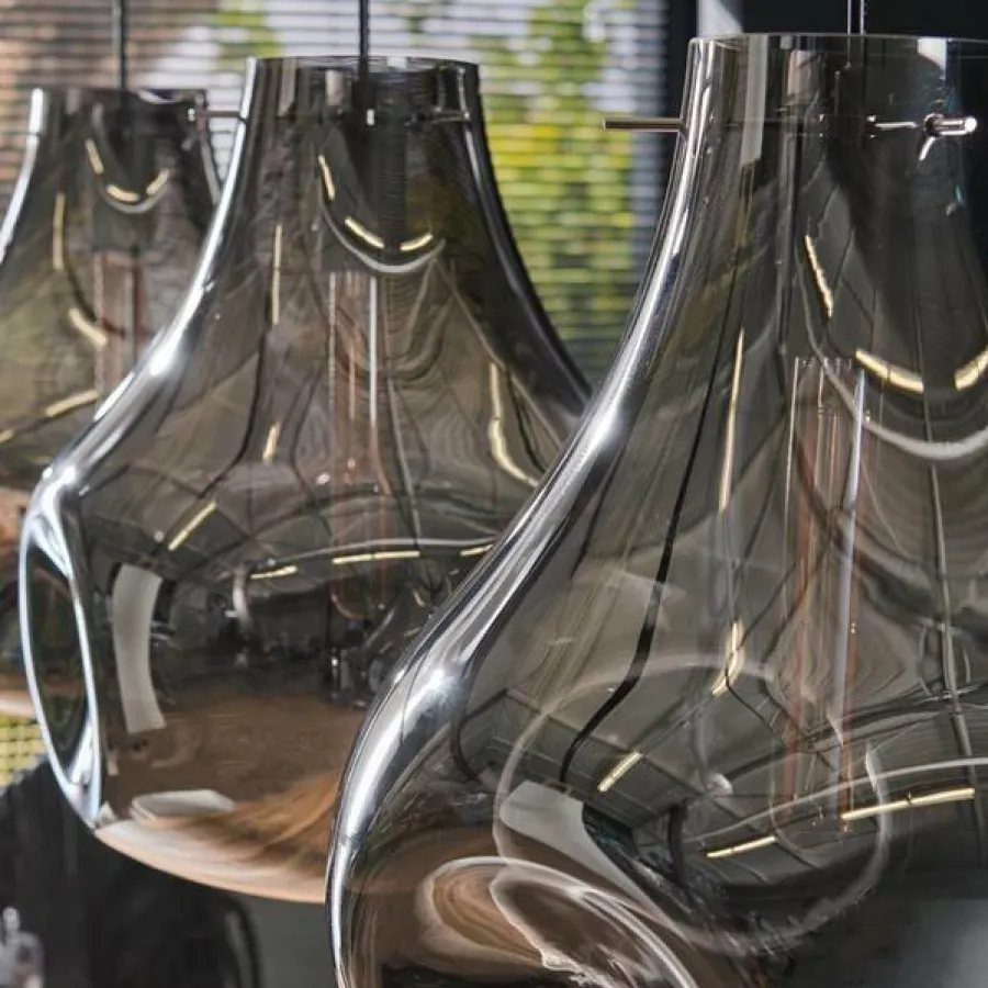 WoonStijl Hanglamp 3L dent glass Hot