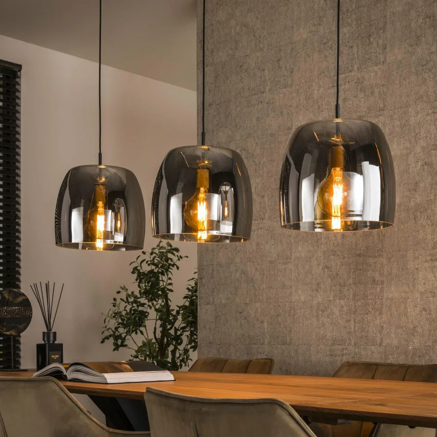 WoonStijl Hanglamp 3L drift glass Outlet