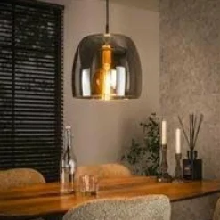 WoonStijl Hanglamp 1L drift glass Smoke grey Outlet
