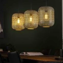 WoonStijl Hanglamp 3L etch / Oud zilver Best