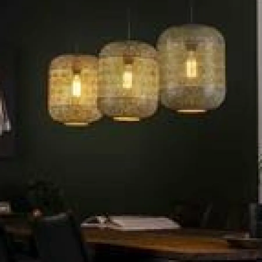 WoonStijl Hanglamp 3L etch / Oud zilver Best