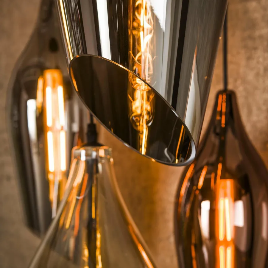 WoonStijl Hanglamp 5L getrapt cocoon mix glass Best