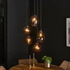 WoonStijl Hanglamp 5L getrapt mix chromed glas New