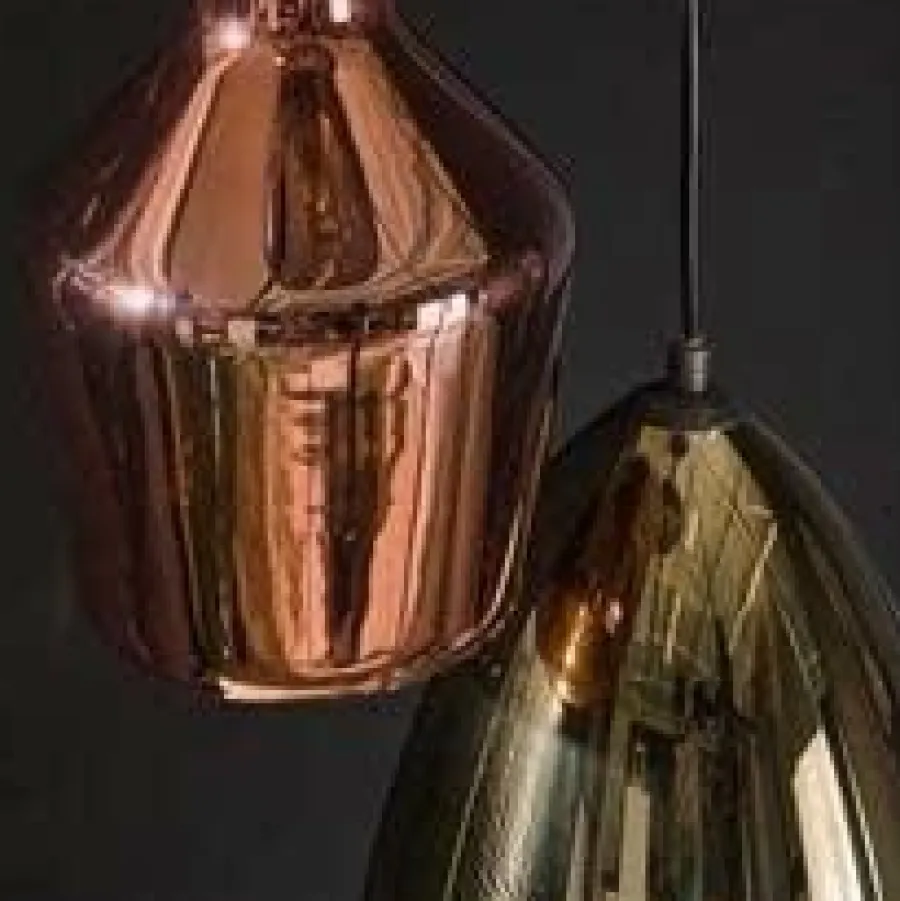 WoonStijl Hanglamp 5L getrapt mix glass tricolore Discount