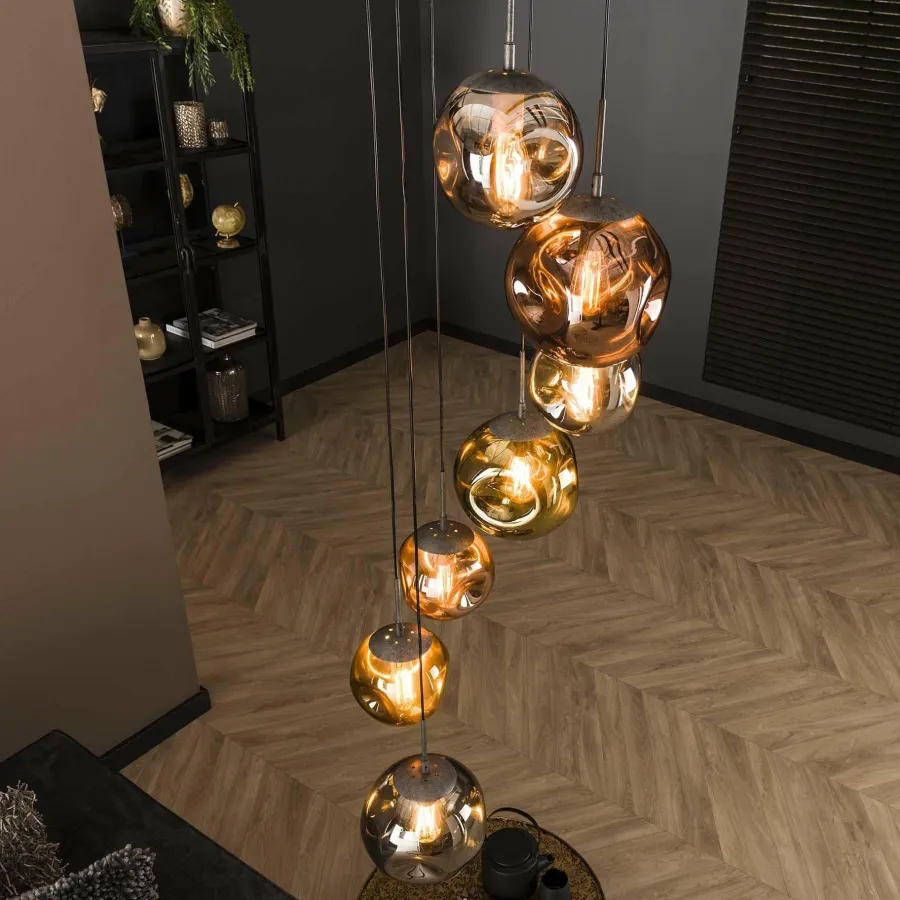 WoonStijl Hanglamp 7L getrapt stellar New