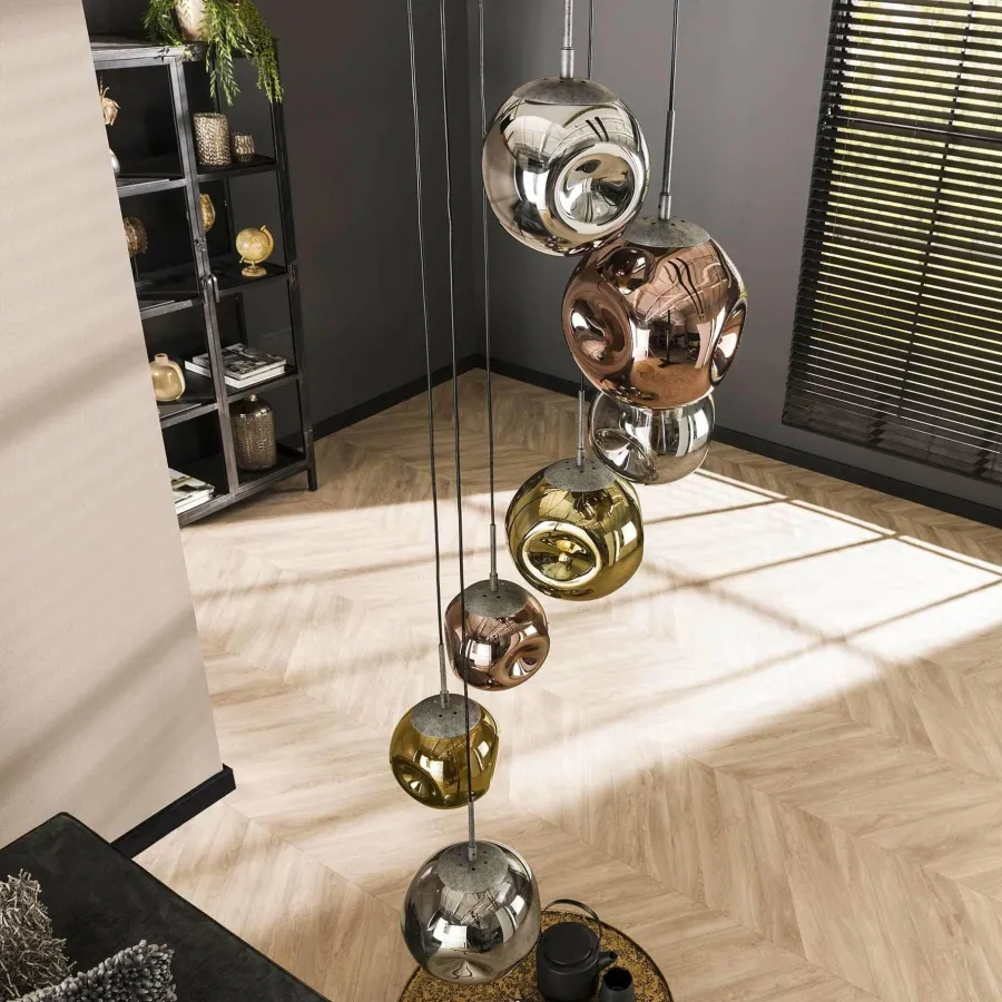 WoonStijl Hanglamp 7L getrapt stellar New