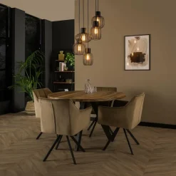 WoonStijl Hanglamp 5L getrapt mix metal Online