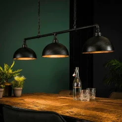 WoonStijl Hanglamp 3L Halfronde Kap-Industrial Tube Best
