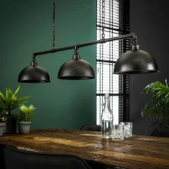 WoonStijl Hanglamp 3L Halfronde Kap-Industrial Tube Best