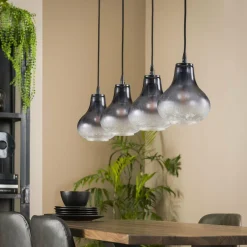 WoonStijl Hanglamp 4L kegel glass Online