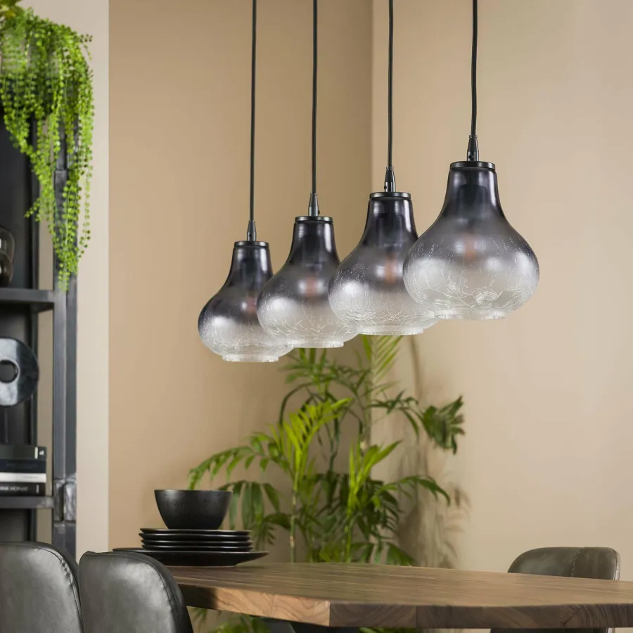 WoonStijl Hanglamp 4L kegel glass Online