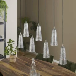 WoonStijl Hanglamp 7L kegel stone