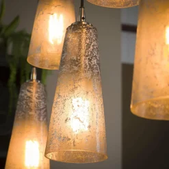WoonStijl Hanglamp 7L kegel stone