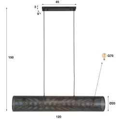WoonStijl Hanglamp 5L koker mesh Sale
