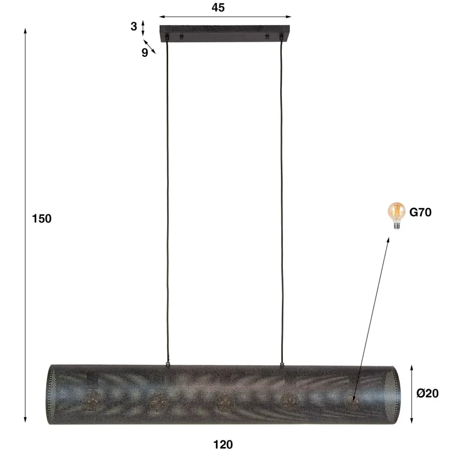 WoonStijl Hanglamp 5L koker mesh Sale