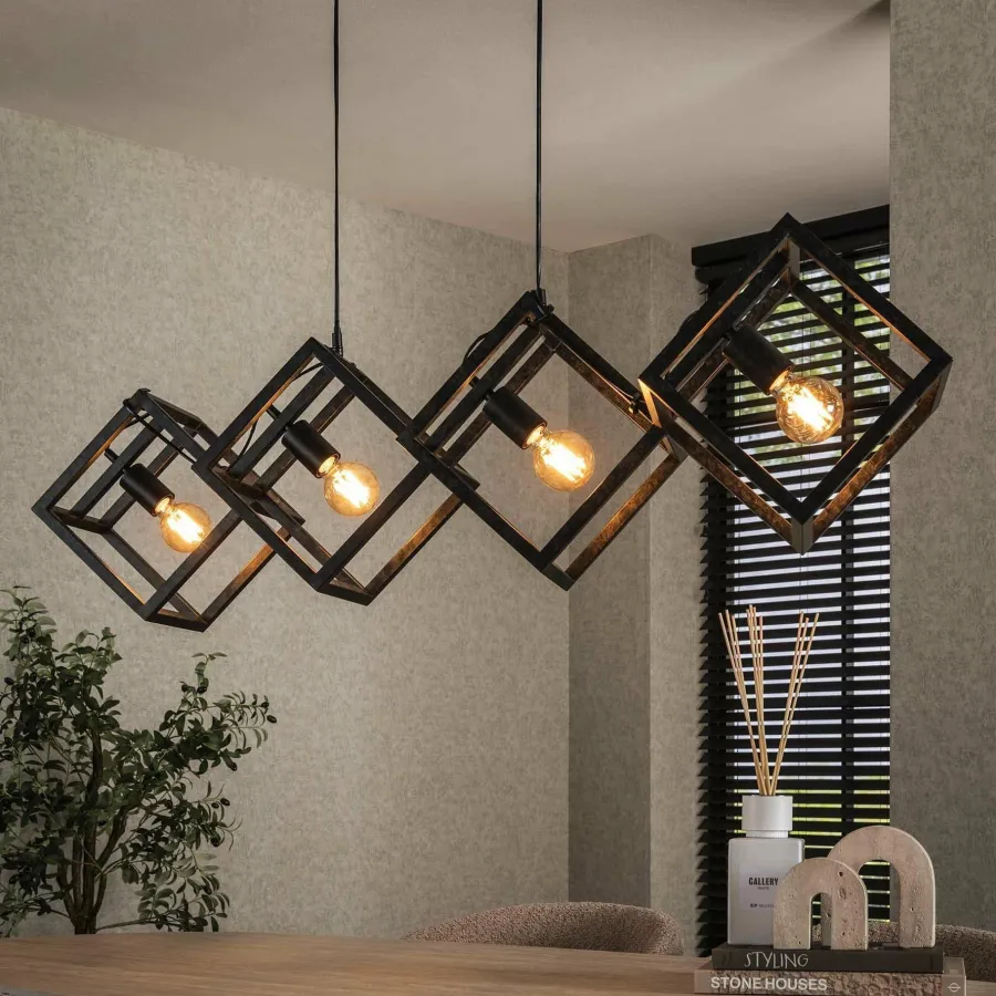 WoonStijl Hanglamp 4L kubus New