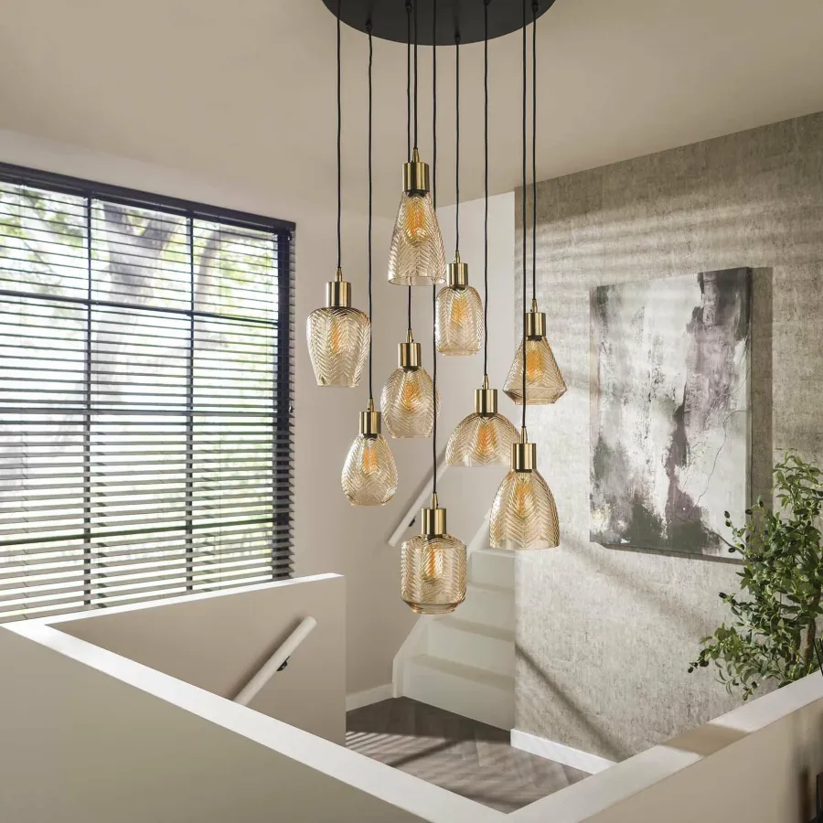 WoonStijl Hanglamp 9L leaf getrapt Best