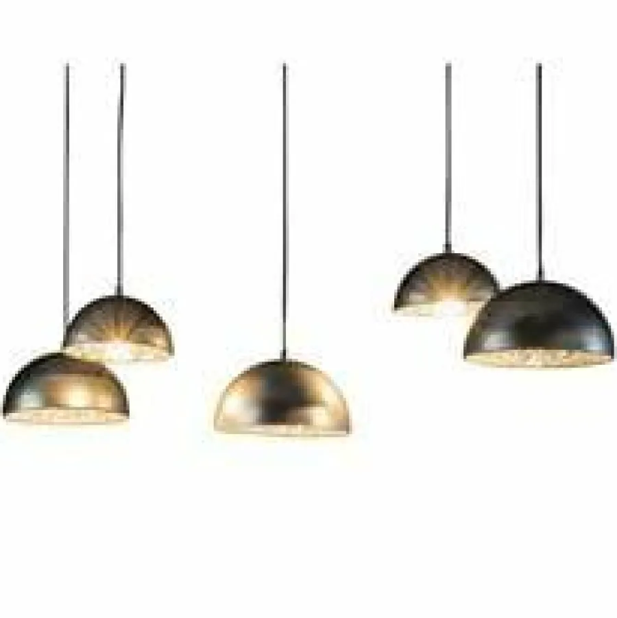 WoonStijl Hanglamp 5L met crossbar en old silvery mirror inside. / Old silvery finish Online