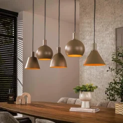 WoonStijl Hanglamp 5L Metallo mix Beige Best
