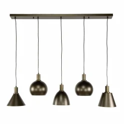WoonStijl Hanglamp 5L Metallo mix Sienna bruin Discount
