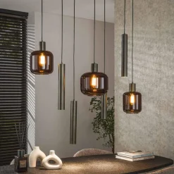 WoonStijl Hanglamp 4+3L mix Bronza Outlet