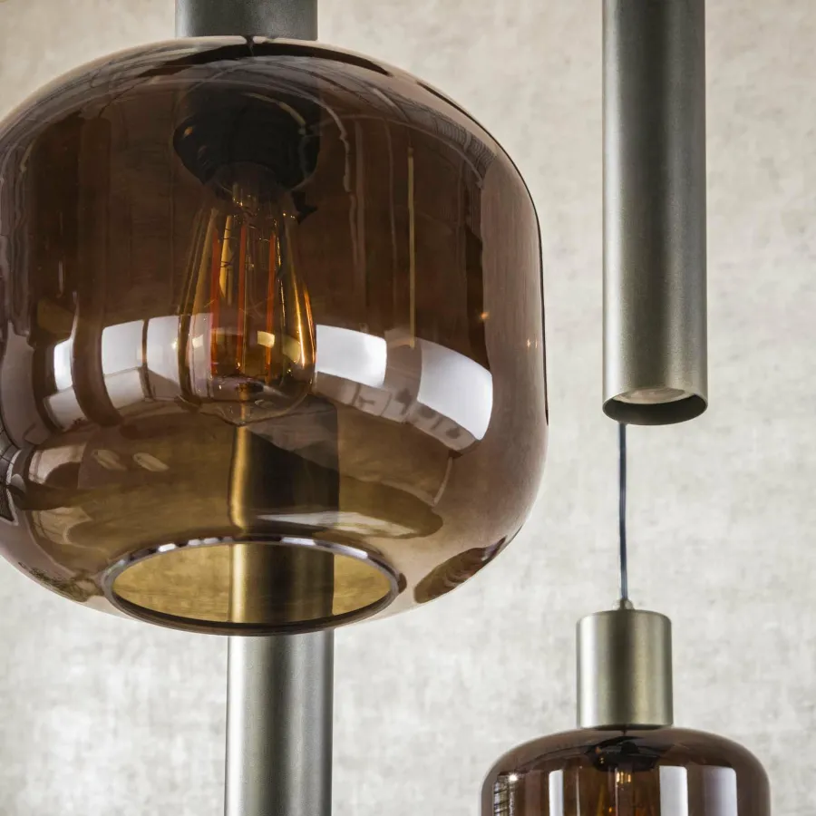 WoonStijl Hanglamp 4+3L mix Bronza Outlet