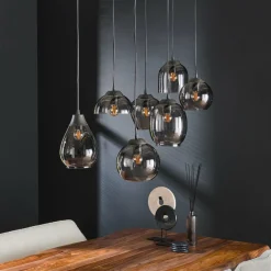 WoonStijl Hanglamp 4+3L mix chromed glas Sale