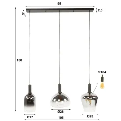WoonStijl Hanglamp 3L mix Zenith Sale