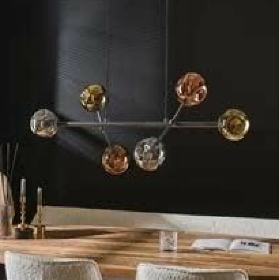 WoonStijl Hanglamp 6L molecule mix glass Clearance